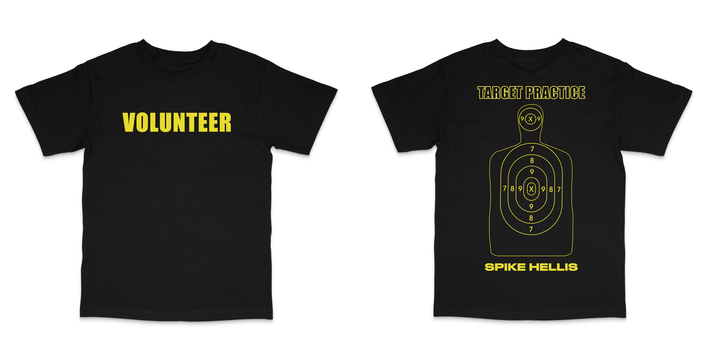 "VOLUNTEER" BLACK TEE