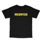 "VOLUNTEER" BLACK TEE